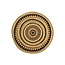 Wanddecoratie Rotan Zwart Rond Geometrisch - Ø70 cm
