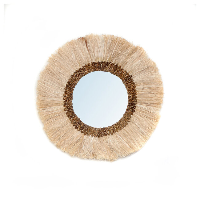 Spiegel Rond Naturel Gras M - Mowgli