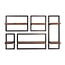 Wandplanken Set van 5 Acaciahout Bruin - Carve