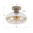 Plafondlamp Beige Glas Metaal 1-lichtpunt - Soll