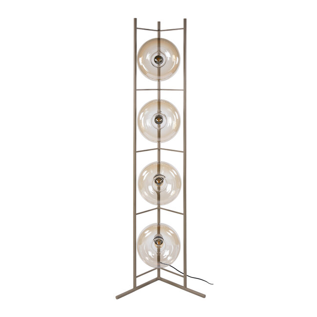 Vloerlamp Beige Glas Metaal 4-lichts - Soll