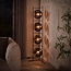 PS-Collection Vloerlamp Bruin Glas Metaal 4-lichts - Soll