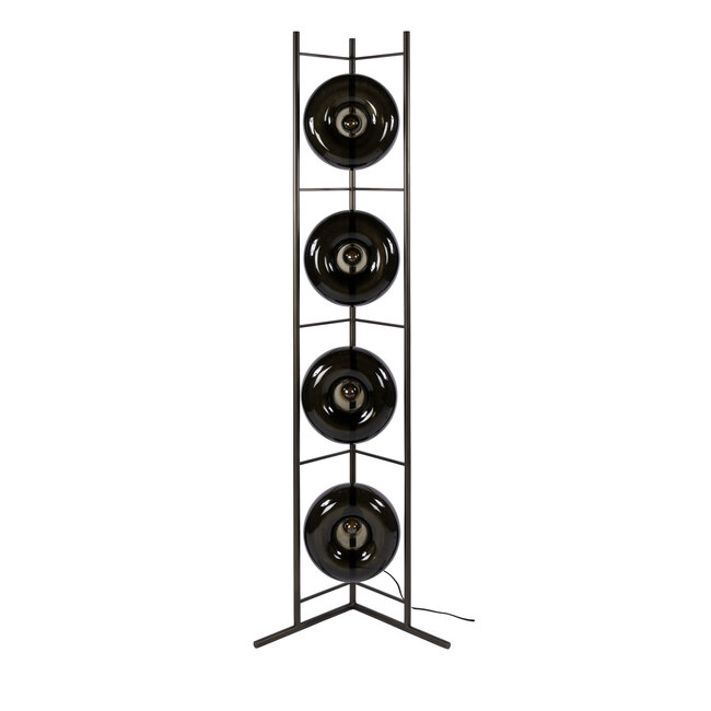 Vloerlamp Bruin Glas Metaal 4-lichts - Soll
