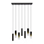 Hanglamp Bruin Glas Metaal 7-lichts - Lungo