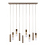 Hanglamp Beige Glas Metaal 9-lichts - Lungo