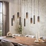 Hanglamp Bruin Glas Metaal 9-lichts - Lungo