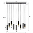 Hanglamp Bruin Glas Metaal 9-lichts - Lungo