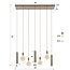Hanglamp Beige Metaal Cilinder 7-lichts - Senso
