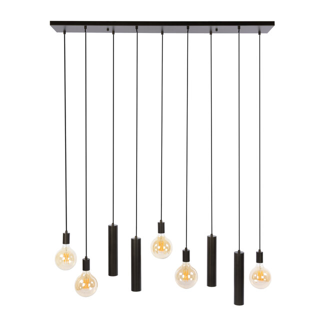 Hanglamp Bruin Metaal Cilinder 9-lichts - Senso