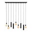 Hanglamp Bruin Metaal Cilinder 9-lichts - Senso