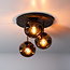 Plafondlamp Sienna Bruin Glas 3-lichts - Stellar