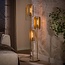 Vloerlamp Beige Metaal Getrapt 3-lichts - Mesh Rotate