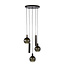 Hanglamp Sienna Bruin Glas Getrapt 5-lichts - Sfera