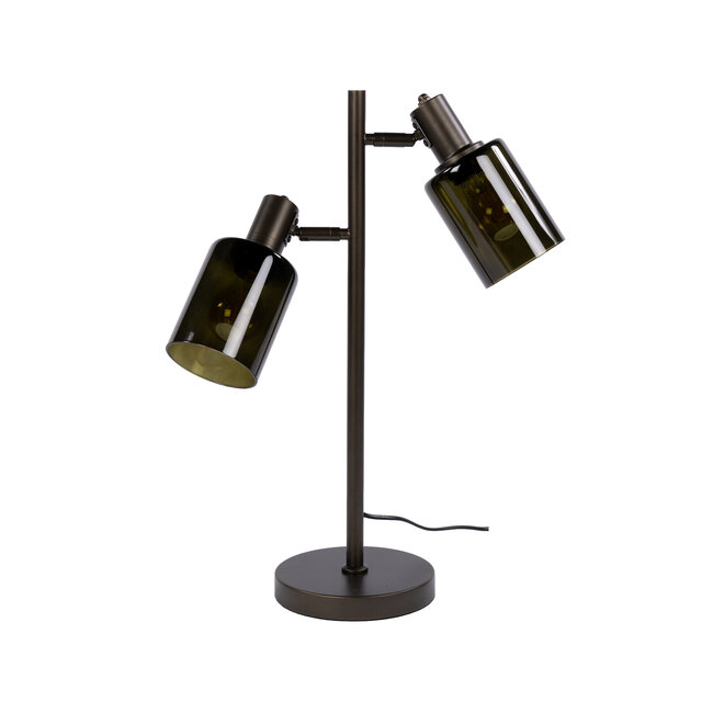 Tafellamp Sienna Bruin Glas 2-lichts - Sepiora