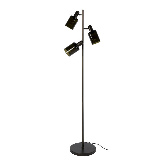 Vloerlamp Sienna Bruin Glas 3-lichts - Sepiora
