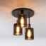Plafondlamp Sienna Bruin Glas 3 Lichtpunten - Sepiora