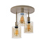 Plafondlamp Glas Beige Metaal 3 Lichtpunten - Sepiora