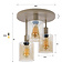 Plafondlamp Glas Beige Metaal 3 Lichtpunten - Sepiora