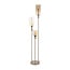 Vloerlamp Beige Glas Metaal Getrapt 3-lichts - Sepiora