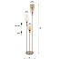 Vloerlamp Beige Glas Metaal Getrapt 3-lichts - Sepiora
