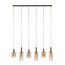Hanglamp Beige Glas Metaal 6-lichts - Sepiora