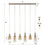 Hanglamp Beige Glas Metaal 6-lichts - Sepiora