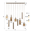 Hanglamp Beige Glas Metaal 9-lichts - Sepiora