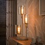 Tafellamp Beige Glas Metaal 3-lichts - Sepiora