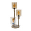 Tafellamp Beige Glas Metaal 3-lichts - Sepiora