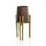 Plantenstandaard Bruin Hout Beton Design - L