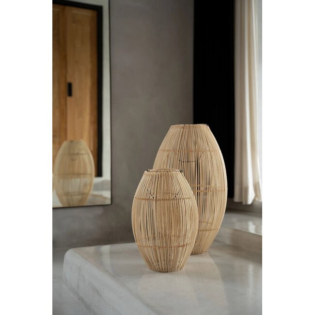Hanglampkap Rotan Naturel Handgevlochten L - De Zuri