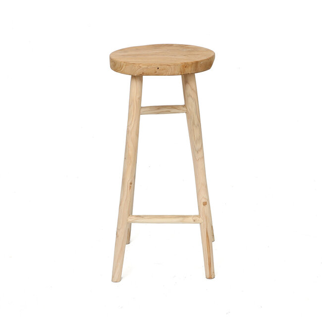 Barkruk Massief Teakhout Naturel 75 cm - Kedut