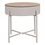 Bijzettafel Rond Beige Grijs Metaal - House