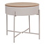 Bijzettafel Rond Beige Grijs Metaal - House