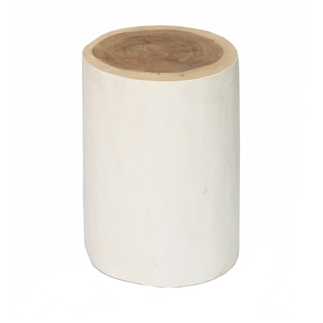Kruk Massief Teakhout Wit Naturel - Tribe