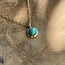 Malachiet Geboortesteen Ketting – Verguld
