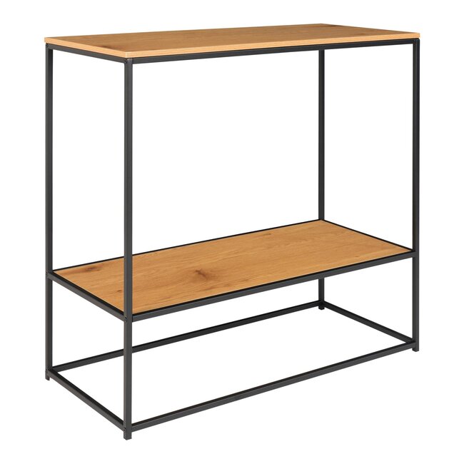 Industriële Haltafel Zwart Bruin Metaal - Sidetable
