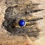 Lapis Lazuli Geboortesteen Ring - Verguld 925 Zilver