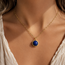 Lapis Lazuli Geboortesteen Ketting - Verguld 925 Zilver