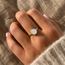 Maansteen Geboortesteen Ring - Verguld 925 Zilver