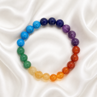 PuurSpirits Armband met 7 Chakra Edelstenen - 18 cm