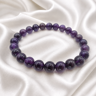 PuurSpirits Armband Amethist Edelsteen - 8 mm Kralen