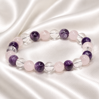 PuurSpirits Armband Gouden Driehoek - 8 mm Kralen