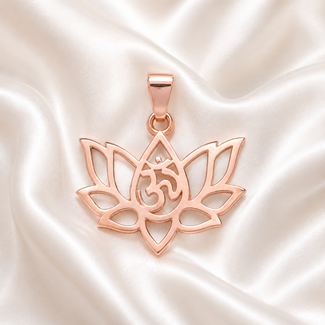 Hanger Lotus met Ohm Symbool Koperkleurig