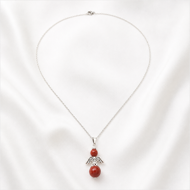 Sieradenset Rood Koraal Armband Ketting met Hanger