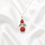 Sieradenset Rood Koraal Armband Ketting met Hanger
