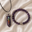 Sieradenset Armband Ketting Amethist 7 Chakra