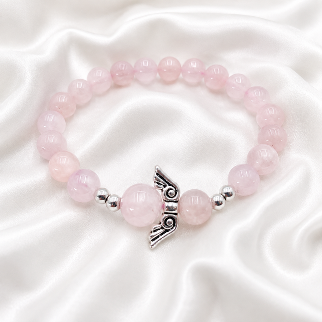 Sieradenset Rozenkwarts 7 Chakra in Cadeaudoos