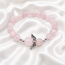 PuurSpirits Armband Rozenkwarts met Zilverkleurige Engel Bedel
