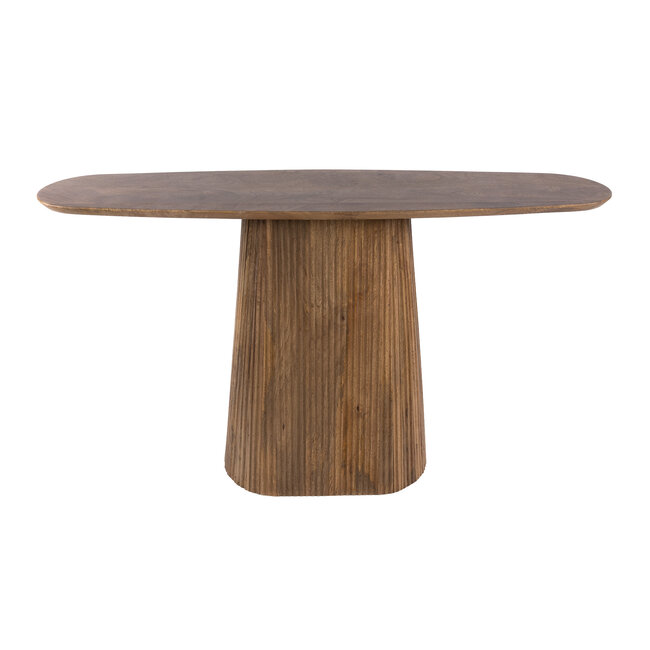 Haltafel Mangohout Ovaal Zandkleurig - Wave